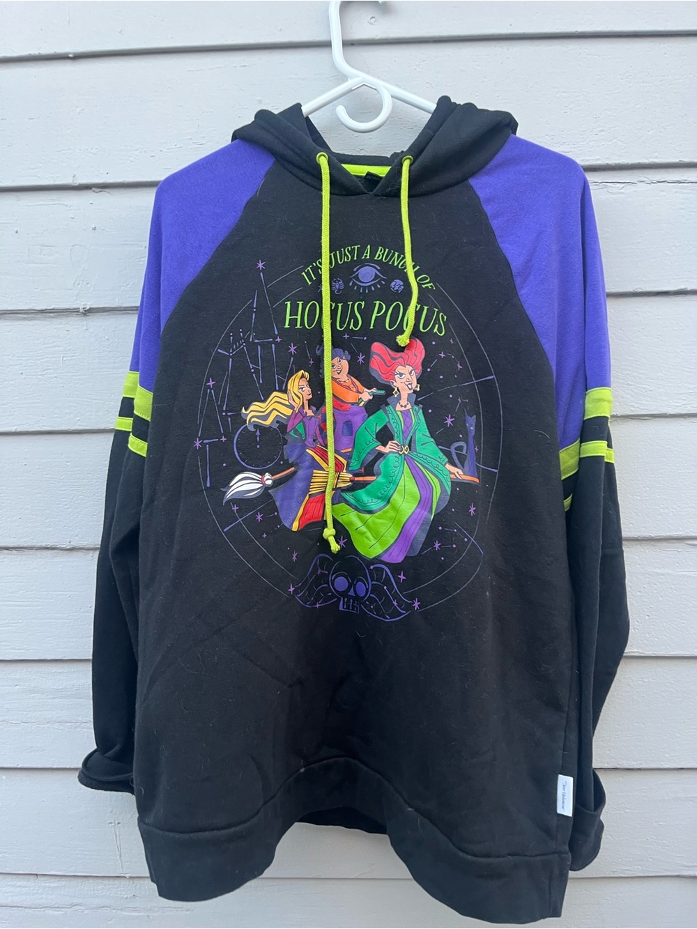 Disney Hocus Pocus Crewneck Sweatshirt - Black, Purple & Neon Green